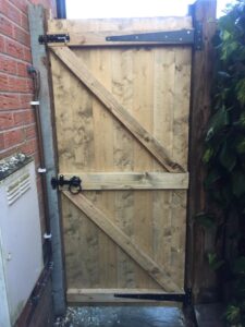 solid wooden gates